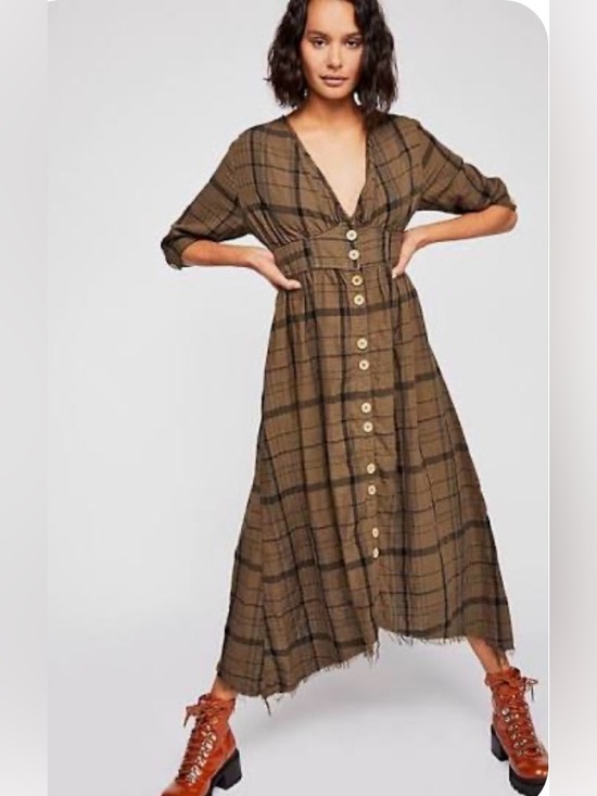 Free People Dresses & Skirts - Free People Shades Plaid Dress